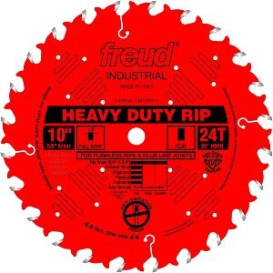 3. Freud 10″ x 24T Heavy-Duty Rip Blade