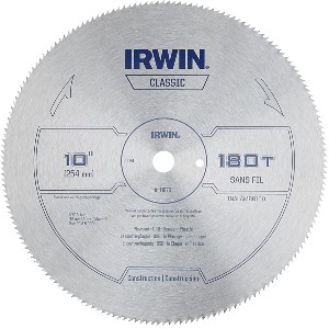 10. IRWIN Tools Classic Series Steel 180 Tooth Saw Blade