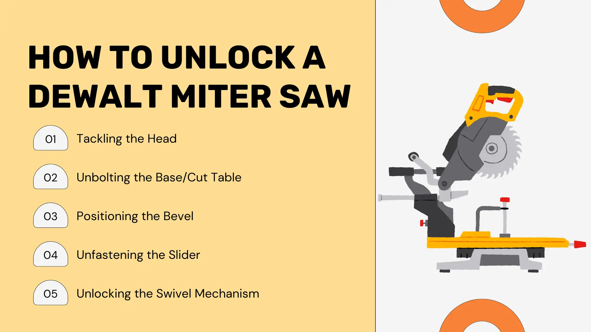 Steps to Unlock a DEWALT Miter Saw