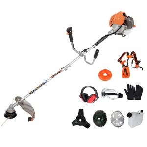 Proyama Gas Brush Cutter and Dual Line Trimmer - Electric Brush Cutter With Metal Blade