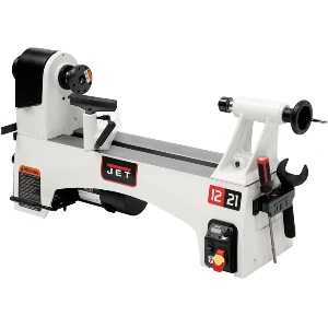 4. JET JWL-1221VS 719200-12"x21" Variable-Speed Woodworking Lathe