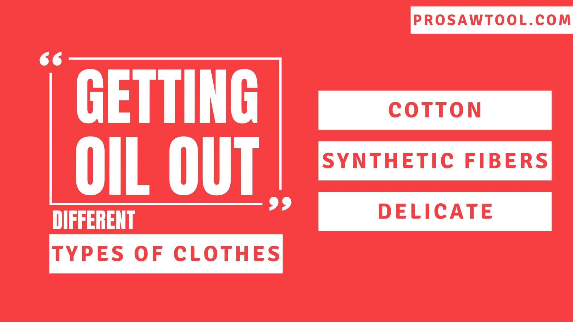 Getting Oil out of Different Types of Clothes