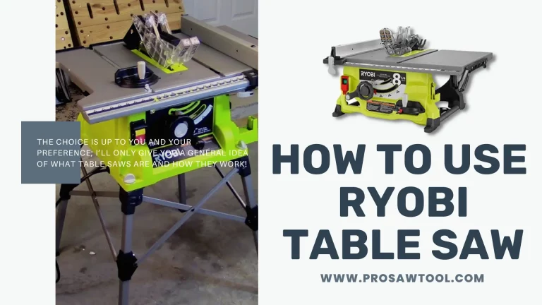 How To Use Ryobi Table Saw